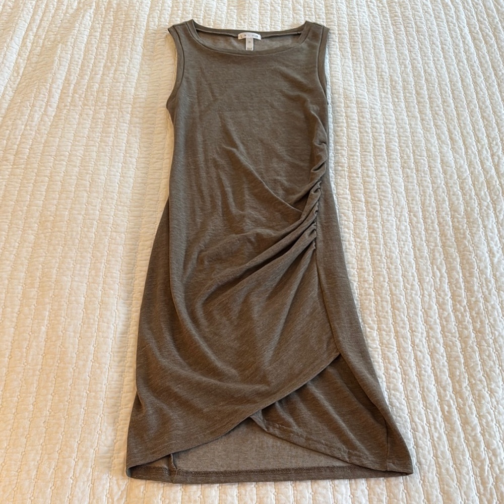 Leith Light Brown Asymmetrical Sheath Dress Sleeveless Scoop Neck From Nordstrom
